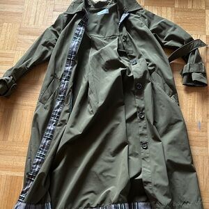 MANGO Olive Green Trench Coat